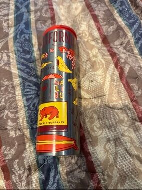 Starbucks Stainless Steel Tumbler - Gray with Red, Yellow Accents